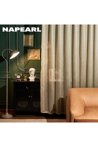 Altın 1 Pc Napearl Fransız Yaldızlı Tül Perde Rüya Gibi High-end Perde Işık Lüks Oturma Odası W100cm X L130cm Altın