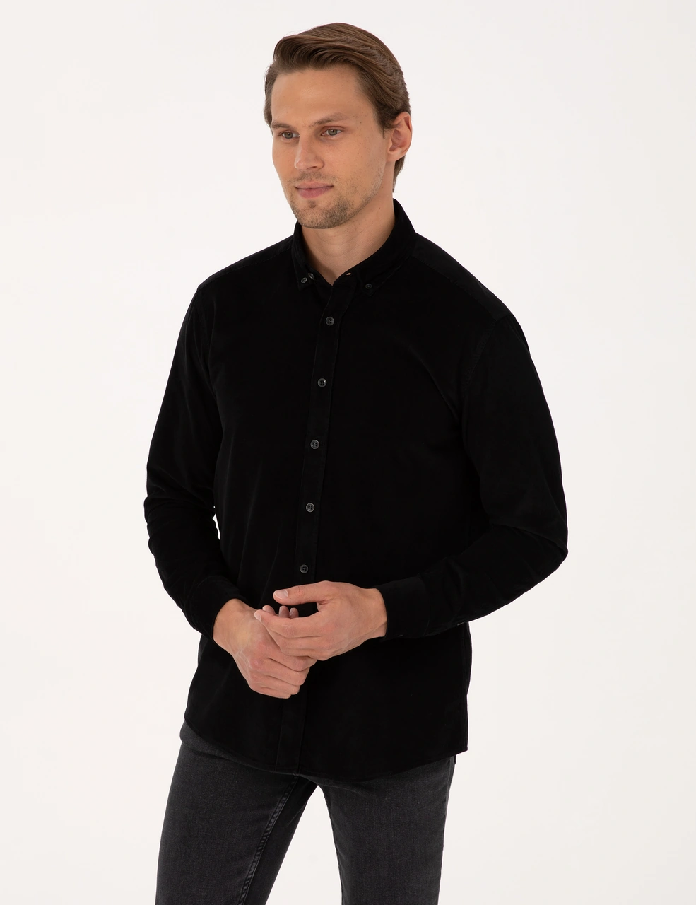 Pierre Cardin Erkek Siyah Gömlek Desenli 50310139-vr046 Siyah