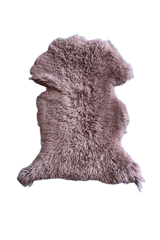 Gerçek Uzun Tüylü Koyun Postu Kahve 70x50 Cm Kahverengi