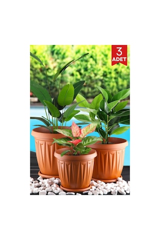 Nandy Home 3'lü Ürgüp Model Saksı Seti