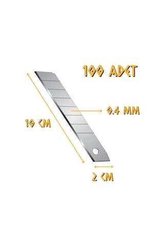 Kupa Tyson Maket Bıçağı Falçata Yedeği 18 X 0.4 Mm. - 100 Adet