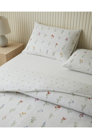 English Home Damada Bloom Kolay Ütülenir Çarşaflı Çift Kişilik Nevresim Takımı 200x220 Cm Sarı-yeşil Sarı-yeşil
