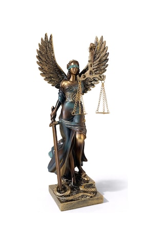 2 Adet Kanatlı Adalet Biblosu Dekoratif Adalet Heykeli, Masaüstü Biblo, Ev Ofis Dekor, Justice Figurine