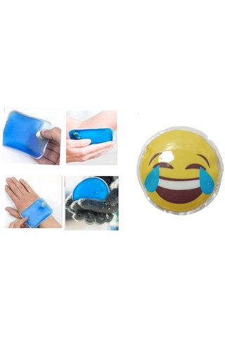 Sia Gülen Emoji Şekilli El Isıtıcı Sıcak Su Torbası Pvc 9 CM