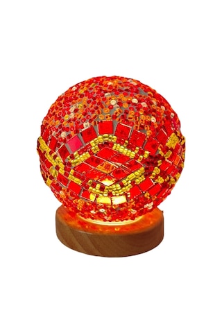 Relaxed Gece Lambası Yaratıcı Şarj Masa Lambası Dekoratif Cam Lamba- Normal Usb Plug-in Sıcak Renk Amfiz-14 Siyah