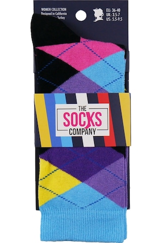 The Socks Company Desenli Kadın Soket Çorap 270k Çok Renkli