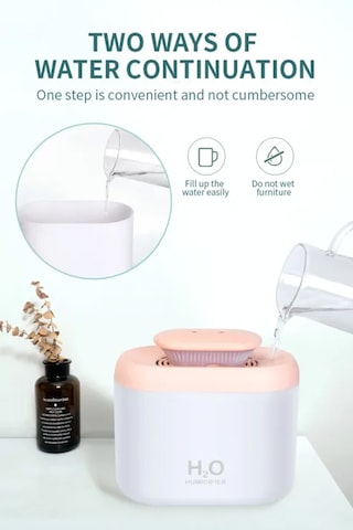 3.3 Litre Hava Nemlendirici Ultrasonik Aroma Buhar Makinesi Çift Sprey Aroma Difüzörü Led Işıklı