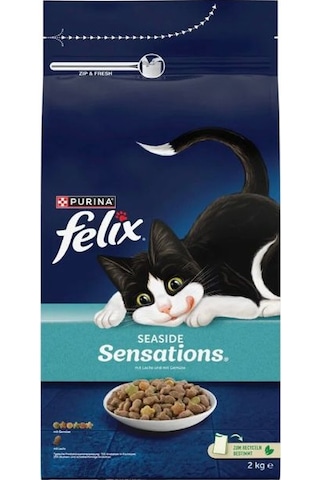 Felix Seaside Somonlu Sebzeli Kuru Kedi Maması 2 Kilogram