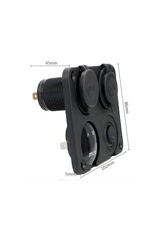 Shuıvan Switch Panel Voltmetre Usb Şarj Girişi Kombine Sigorta Paneli-996