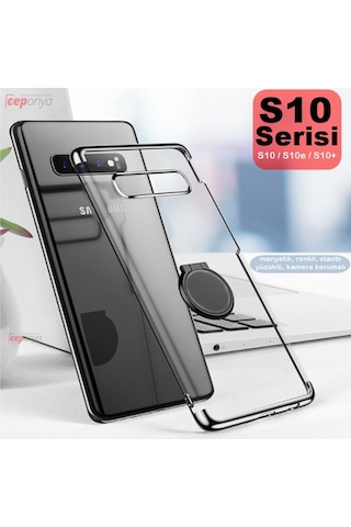 Galaxy S10E Yüzüklü Stantli Köseleri Renkli Seffaf Gess Kilif 328715156 - Kampanya-Renk / Istemiyorum-Rose
