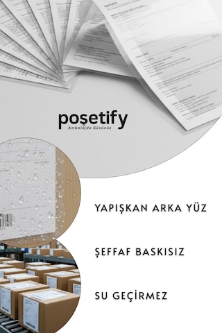 Fatura Cebi A5 18x25 2000 Adet Yapışkanlı Kargo Evrak Cebi Şeffaf Dayanıklı Paketleme Poşeti