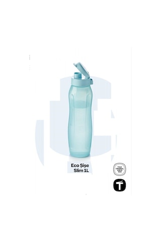 Eco Şişe Suluk İnce 3 Lü Set 500 Ml,750ml,1 Lt Turuncu Mavi Turkuaz