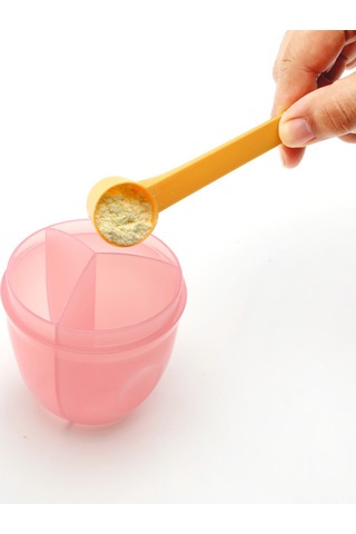 Geeroyoo Mavi Yiyecek Dereceli Pp 3 Bölmeli 80ml X3 Panda Desenli Dönen Süt Tozu Saklama Kutusu