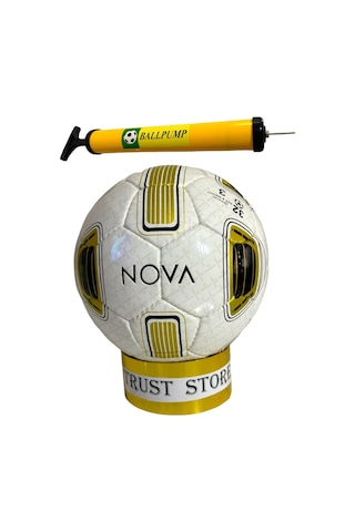 Nova Futbol Topu No:3 + Şişirme Pompası Beyaz