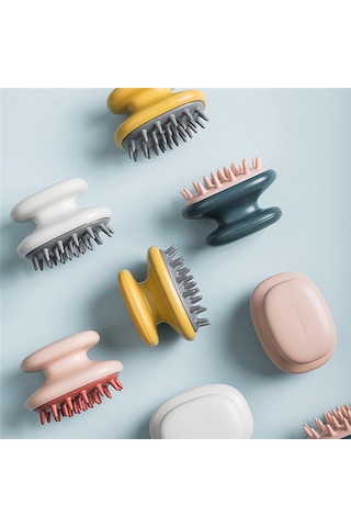 Suofeng Yumuşak Silikon Saç Masaj Fırçası - Islak Ve Kuru Saçlar İçin Rahatlatıcı Kafa Derisi Bakımı