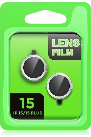 Apple, Uyumlu iPhone 15 Plus Raze Metal Kamera Lens - Yeşil