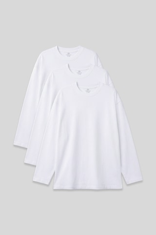 Basic O Yaka Büyük Beden 3lü Paket Beyaz Erkek T-shirt - 88107 Beyaz