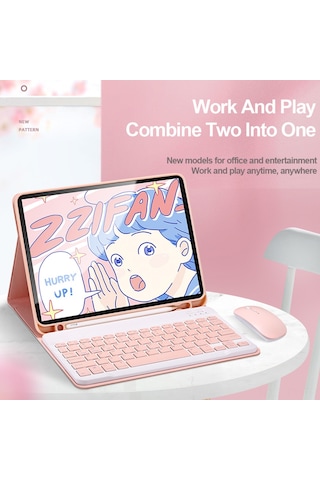 Teltree İpad Uyumlu Pro 11" 2021 Ve Mini 1-5 İçin Siyah Yeşil Kablosuz Bluetooth Klavye+fare+koruyucu Kılıf - Dayanıklı, Kompakt, Çift Modlu