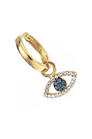 Masaliko Göz Gümüş Küpe - 025 Ayar Gümüş Küpe, Zarif, Altın Kaplama Altın