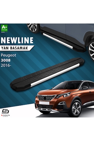 S-dizayn Peugeot 3008 2 Newline Krom Yan Basamak 183 Cm 2016 Üzer