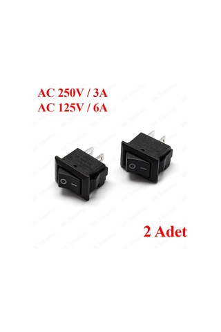 2 Pin Mini Rocker On/off Işıksız Power Anahtar