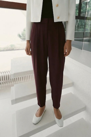 Sateen Talia Havuç Pantolon - Mürdüm-137381