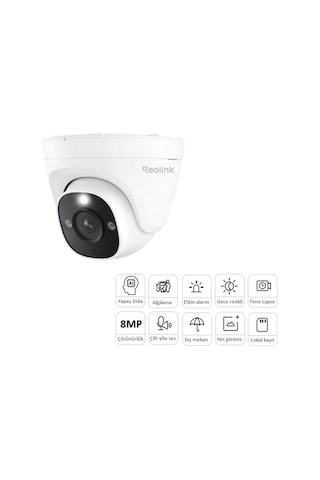 Reolınk 8mp Dome 2.8mm Renkli Ip Kamerası Poe Ip67 P334