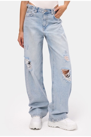 it's basic Kadın Ice Lotus 12s6-3 Süper Baggy Fit Denim Jean Ice Kot