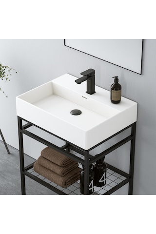 Orka Capetown 60 Cm Beyaz Banyo Dolabı Takımı Beyaz