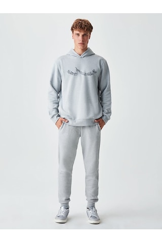 Ltb Kapüşonlu Ltb Logolu Gri Sweatshırt (540129974)