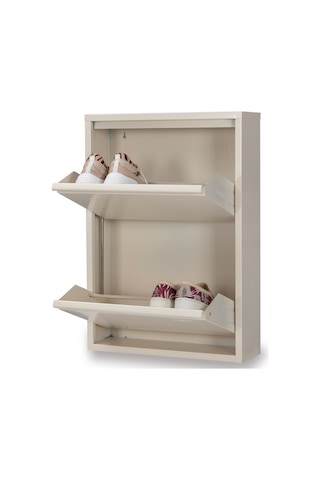 Kaser Metal 2 Li Metal Ayakkabılık Krem