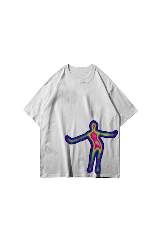 Noıssey Chulchan Shop Xhumanx Hoppidik Oversize Streetwear T-shirt Beyaz