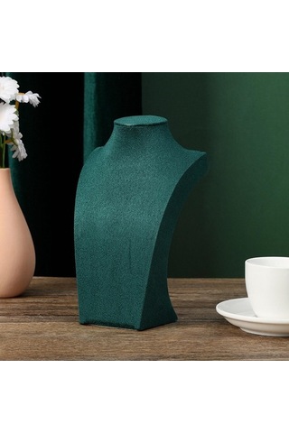 Trendooze Yeşil Vitrin Styleb-29cm Showroom Organizatörü Mücevher Koyu Kolye Göğüs Göğüs Depolama 29cm Wu