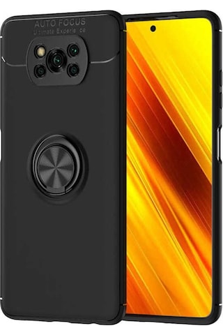 Xiaomi Poco X3 Kılıf Zore Ravel Yüzüklü Silikon Kılıf