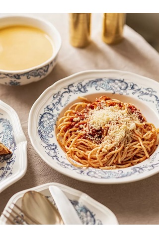 Roomi Desenli, Vintage Seramik Derin Tabak 660 Ml 202452399 Beyaz