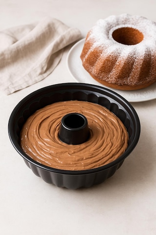 Yuvarlak Emaye Kek Kalıbı 28 Cm Fırın Pasta Tart Ekmek Kalıbı Mavi