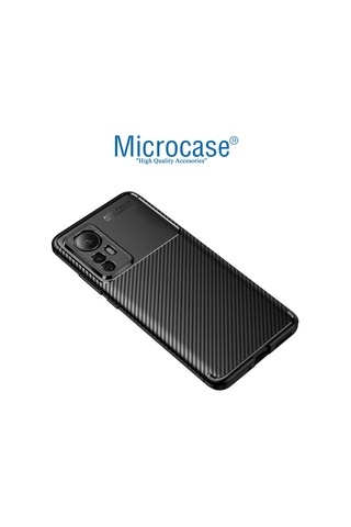 Microcase Xiaomi 12S Pro Maxy Serisi Silikon Kılıf - Siyah