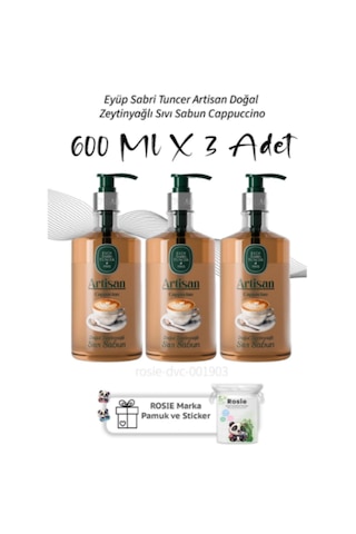 Eyüp Sabri Tuncer Artisan Cappuccino Doğal Zeytinyağlı Sıvı Sabun 3 x 600 ML