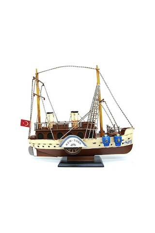 Dekoratif Retro Metal Yolcu Gemisi Vintage 31cm No.3