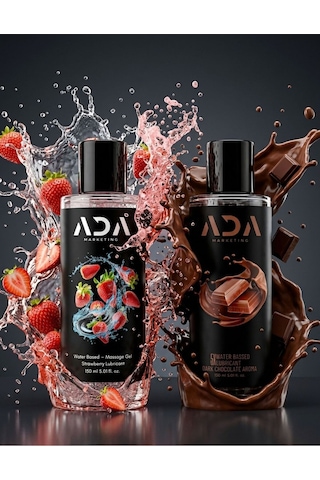 Yenilebilir Kayganlaştırıcı Jel 150 Ml Çilek Çikolata Aromalı 2li Set Anal Uyumlu