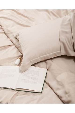 Linens X Tencel Lyocell Süperking Lastikli Çarşaf Bej