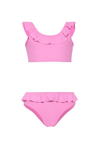 Toosalty Kız Çocuk Pembe Volanlı Bikini Takımı 25sg004st Pembe