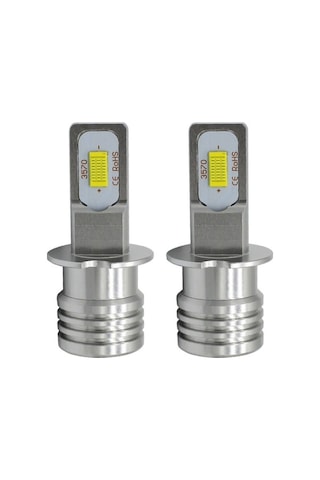 Didadodo 2 Adet H3 72w 1000lm 6000-6500k Süper Parlak Araba Sis Farı Led Ampuller, Dc 12-24v, Renkli Led Diğer