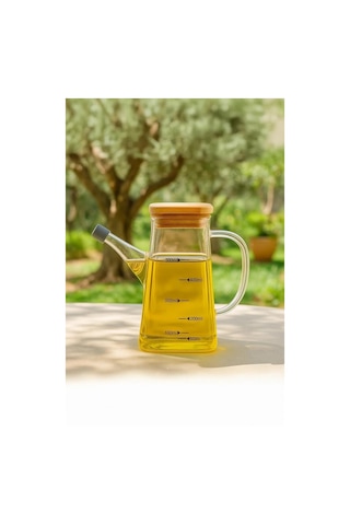 Bambum Rafa - Bambu Kapaklı Yağdanlık 550ml Bambu