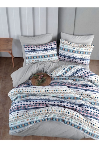 Mystory Home Lastikli Çarşaflı Tek Kişilik Nevresim Takımı Diamente