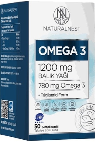 Naturalnest Omega 3 Balık Yağı 50 Kapsül Naturalnest Omega 3 Balık Yağı 50 Kapsül