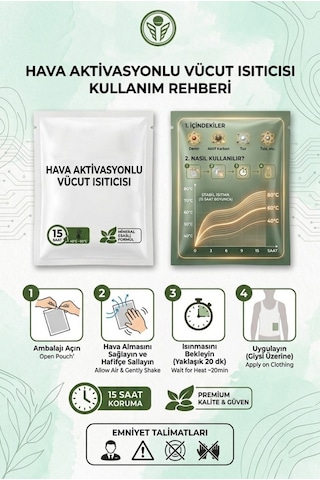 Pratik Soba Taşınabilir Isı Soğuk Koruyucu Single Sword Aktivasyonlu Vücut Isıtıcı Bant Cep Sobası Çok Renkli