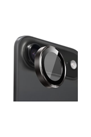Buff Apple Uyumlu iPhone 17 Air Metal Kamera Lens Koruyucu Black Siyah