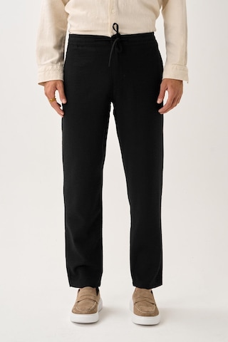 Alexandergardi Smart Casual Dokulu Pantolon Siyah