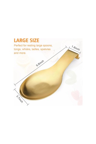 Geeroyoo Altın Paslanmaz Çelik Kaşık Tutucu - Mutfak Düzenleyici 9.5x24.4 Cm Altın